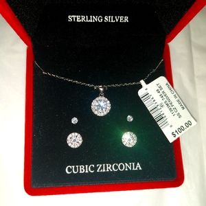 Giani Bernini Cubic Zirconia 3pc. Sterling Silver